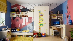 Детская комната Клаксон (Бежевый/корпус Клен) в Тюмени - tyumen.katalogmebeli.com | фото 1