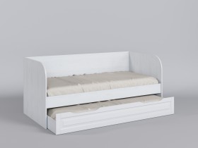 Диван-кровать Классика (Белый/корпус Выбеленное дерево) в Тюмени - tyumen.katalogmebeli.com | фото