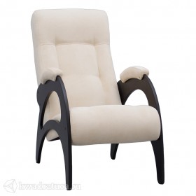 Кресло для отдыха Неаполь Модель 9 без лозы (Венге-эмаль/Ткань Ваниль Verona Vanilla) в Тюмени - tyumen.katalogmebeli.com | фото