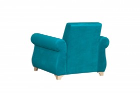 Кресло для отдыха "Порто" (велюр киви бирюза / микровельвет крем) в Тюмени - tyumen.katalogmebeli.com | фото 4
