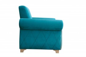 Кресло для отдыха "Порто" (велюр киви бирюза / микровельвет крем) в Тюмени - tyumen.katalogmebeli.com | фото 6