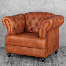 Кресло кожаное Лофт Честер-Нью в Тюмени - tyumen.katalogmebeli.com | фото