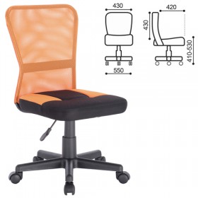 Кресло компактное BRABIX Smart MG-313 (черный, оранжевый) в Тюмени - tyumen.katalogmebeli.com | фото 1