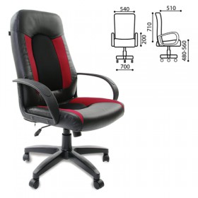 Кресло офисное BRABIX Strike EX-525 (черно-красный) в Тюмени - tyumen.katalogmebeli.com | фото