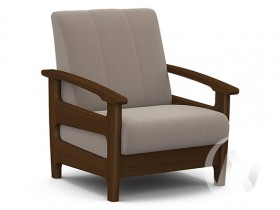 Кресло для отдыха Омега (орех лак/CATANIA COCOA) в Тюмени - tyumen.katalogmebeli.com | фото