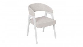 Кресло «Техас 1» (Белый матовый/Шенилл Estetica Vanille №220) в Тюмени - tyumen.katalogmebeli.com | фото