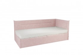 Кровать 0.9 Альба Тахта (Нежно-розовый велюр) в Тюмени - tyumen.katalogmebeli.com | фото