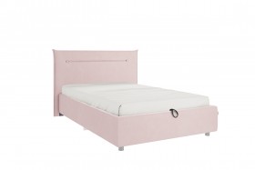 Кровать 1,2 Альба (Нежно-розовый велюр/под-мех) в Тюмени - tyumen.katalogmebeli.com | фото