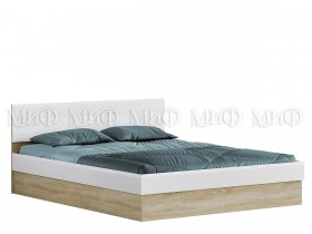 Кровать 1,4 спальня Фортуна (Дуб сонома/белый глянец) в Тюмени - tyumen.katalogmebeli.com | фото
