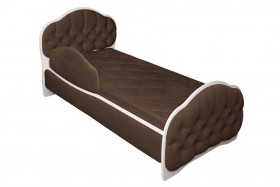 Кровать 170 Гармония 08 Шоколад (мягкий бортик) в Тюмени - tyumen.katalogmebeli.com | фото