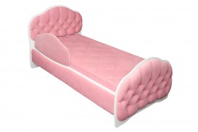 Кровать 170 Гармония 36 Светло-розовый (мягкий бортик) в Тюмени - tyumen.katalogmebeli.com | фото