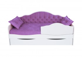 Кровать 180 серии Иллюзия Лайт 1 ящик 32 Фиолетовый (подушки) в Тюмени - tyumen.katalogmebeli.com | фото