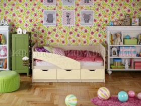 Кровать Бабочки 2,0м (Ваниль матовый) в Тюмени - tyumen.katalogmebeli.com | фото 1