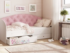 Кровать детская Эльза Белый/Розовый в Тюмени - tyumen.katalogmebeli.com | фото