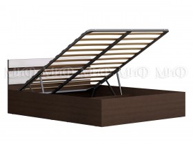 Кровать с подъемным механизмом Нэнси 1,6м (Венге/Белый глянец) в Тюмени - tyumen.katalogmebeli.com | фото