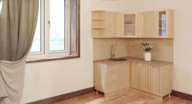 Угловая кухня Рамочная 1500х1400 мм (Беленый дуб) в Тюмени - tyumen.katalogmebeli.com | фото 3