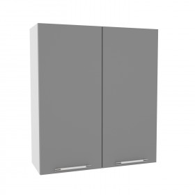 Квадро ВП 800 шкаф верхний высокий (Ваниль кожа/корпус Серый) в Тюмени - tyumen.katalogmebeli.com | фото