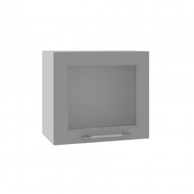 Квадро ВПГС 500 шкаф верхний горизонтальный со стеклом высокий (Железо/корпус Серый) в Тюмени - tyumen.katalogmebeli.com | фото