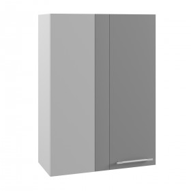 Квадро ВПУ 650 шкаф верхний угловой высокий (Ваниль кожа/корпус Серый) в Тюмени - tyumen.katalogmebeli.com | фото