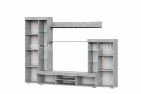 Мебель для гостиной МГС 5 Цемент светлый / Белый в Тюмени - tyumen.katalogmebeli.com | фото 4
