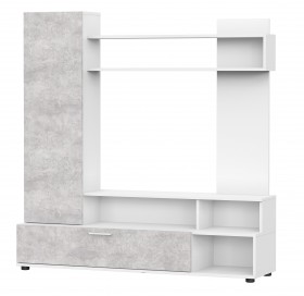 Мебель для гостиной "МГС 9" Белый / Цемент светлый в Тюмени - tyumen.katalogmebeli.com | фото 1
