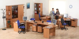 Мебель для персонала Альфа 61 Ольха в Тюмени - tyumen.katalogmebeli.com | фото 1