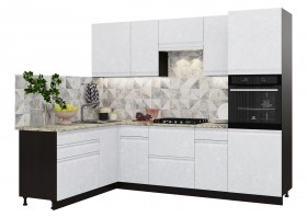 Модульная кухня Бруклин 2.8 м (Бетон белый/Венге) в Тюмени - tyumen.katalogmebeli.com | фото 12