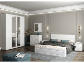 Модульная спальня Барселона (Белый/Белый глянец) в Тюмени - tyumen.katalogmebeli.com | фото