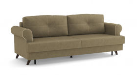 Оливер / диван - кровать 3-х местн. (еврокнижка) (велюр велутто коричневый 23 в Тюмени - tyumen.katalogmebeli.com | фото