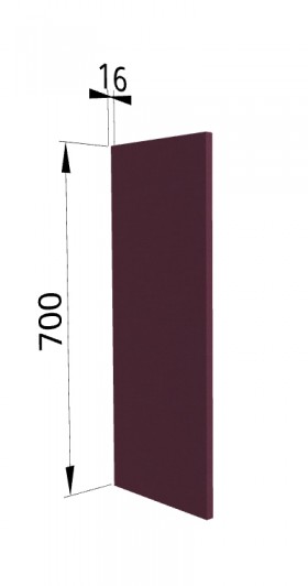 Панель торцевая П Квадро (для шкафа верхнего) Виноград в Тюмени - tyumen.katalogmebeli.com | фото