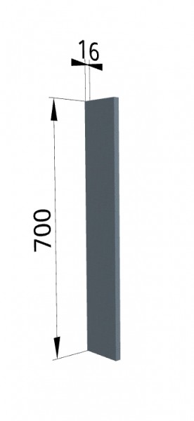 Панель торцевая ПТ 400 Квадро (для шкафа торцевого верхнего) Лунный свет в Тюмени - tyumen.katalogmebeli.com | фото