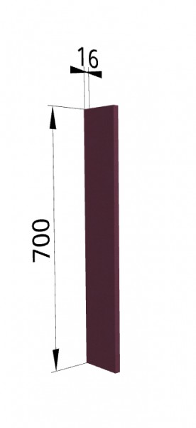 Панель торцевая ПТ 400 Квадро (для шкафа торцевого верхнего) Виноград в Тюмени - tyumen.katalogmebeli.com | фото