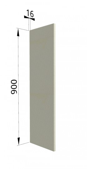 Панель торцевая ВП Квадро (для шкафа верхнего высокого) Ваниль кожа в Тюмени - tyumen.katalogmebeli.com | фото
