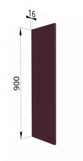 Панель торцевая ВП Квадро (для шкафа верхнего высокого) Виноград в Тюмени - tyumen.katalogmebeli.com | фото