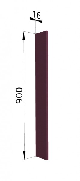 Панель торцевая ВПТ 400 Квадро (для шкафа торцевого верхнего) Виноград в Тюмени - tyumen.katalogmebeli.com | фото