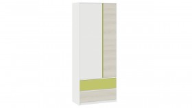 Шкаф для одежды комбинированный «Сканди» Дуб Гарден/Белый/Зеленый в Тюмени - tyumen.katalogmebeli.com | фото