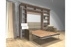 Шкаф-кровать с диваном Каролина в Тюмени - tyumen.katalogmebeli.com | фото 3
