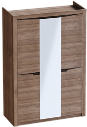 Шкаф трехдверный Соренто Дуб стирлинг/Кофе структурный матовый в Тюмени - tyumen.katalogmebeli.com | фото