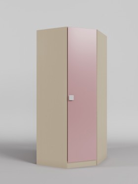 Шкаф угловой (угловая секция) Грэйси (Розовый/корпус Клен) в Тюмени - tyumen.katalogmebeli.com | фото