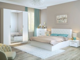 Спальня Тиффани (Белый текстурный) в Тюмени - tyumen.katalogmebeli.com | фото