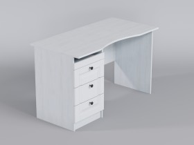 Стол (столешница с выемкой) Классика (Белый/корпус Выбеленное дерево) в Тюмени - tyumen.katalogmebeli.com | фото