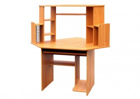 Угловой компьютерный стол (Вишня Оксфорд) в Тюмени - tyumen.katalogmebeli.com | фото