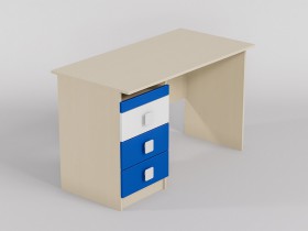 Стол (прямая столешница) Скай (Синий/Белый/корпус Клен) в Тюмени - tyumen.katalogmebeli.com | фото