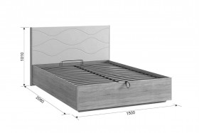 Зара Кровать 1.4 Люкс дуб сонома/белый в Тюмени - tyumen.katalogmebeli.com | фото 4