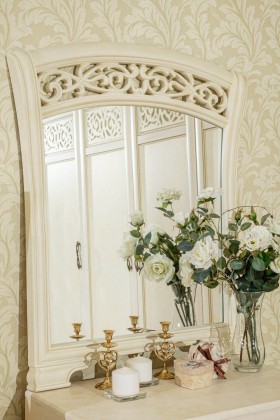Александрия ЛД 625200.000 зеркало навесное ППУ (Кожа Ленто/Рустика) в Тюмени - tyumen.katalogmebeli.com | фото 4